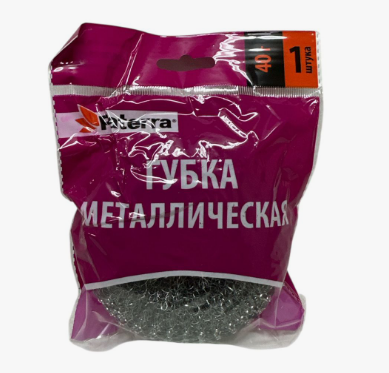 Мочалка д/пос Paterra металлическая 1шт /12