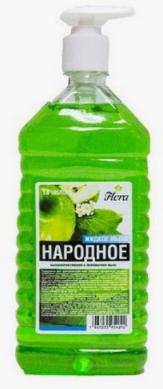 Мыло/жид Народное 1000мл крем яблоко дозатор /12