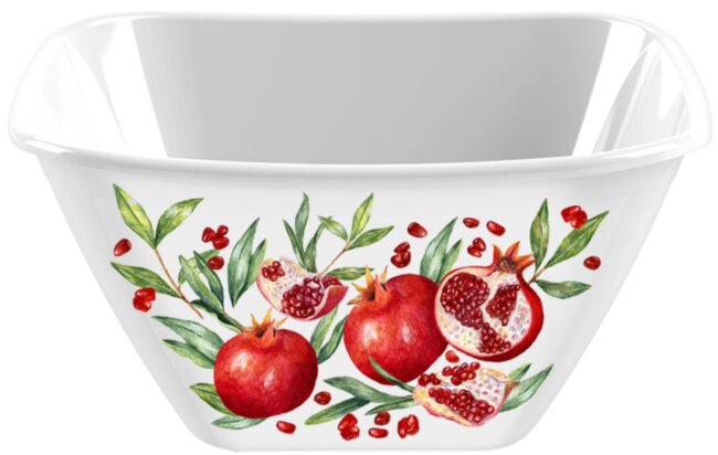 МИСКА IDI Bergamo 4,0л квадратная с декором белый
