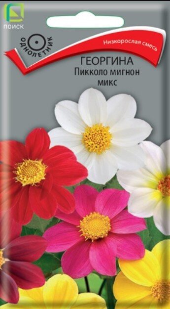 Сем. Георгина Пиколло мигнон микс 0,3г цв/уп (П)/10