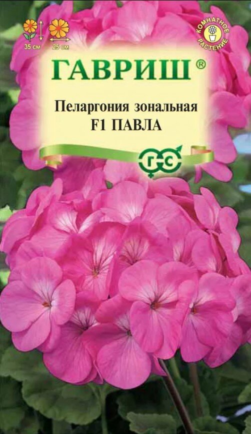 Сем. Пеларгония зональная Павла 4шт цв/уп (Г) /10 Сем. Пеларгония зональная Павла 4шт цв/уп (Г) /10