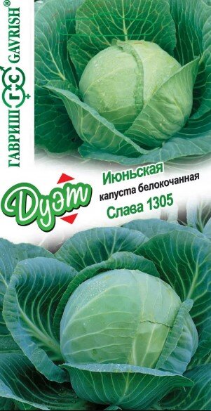 Сем. Дуэт Капуста белокач. Июньская 0,3г+Слава1305 0,3г цв/уп (Г)