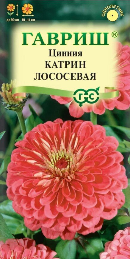 Сем. Цинния Катрин лососевая 0,3г цв/уп (Г) Сем. Цинния Катрин лососевая 0,3г цв/уп (Г)