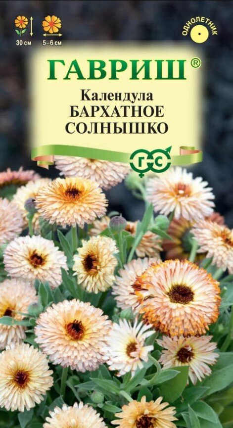 Сем. Календула Бархатное солнышко 0,2г цв/уп(Г) Сем. Календула Бархатное солнышко 0,2г цв/уп(Г)
